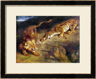 Tiger And Lion by Eugene Delacroix Pricing Limited Edition Print image