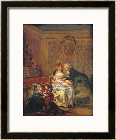 The Satisfaction Of Marriage Or, The Happy Family by Francois Louis Joseph Watteau Pricing Limited Edition Print image