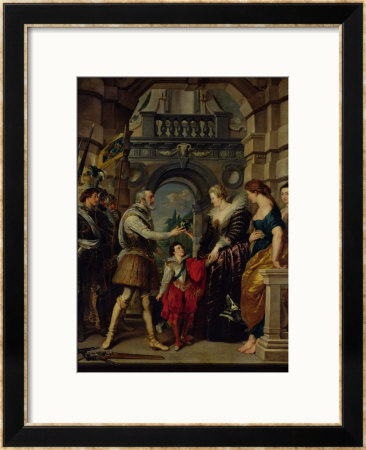 The Medici Cycle: Henri Iv Leaving For The War And Bestowing The Government To Marie De Medici 1610 by Peter Paul Rubens Pricing Limited Edition Print image