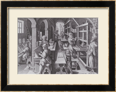 The Development Of Printing, Plate 5 From Nova Reperta by Jan Van Der Straet Pricing Limited Edition Print image