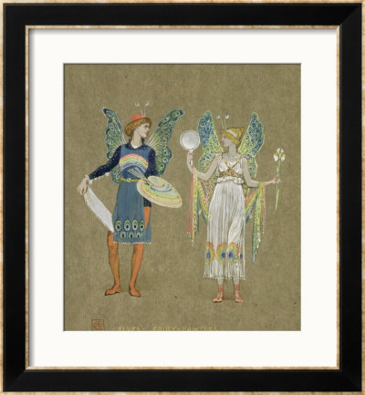 Elves And Fairy Painters, From The Snowman 1899 by Walter Crane Pricing Limited Edition Print image