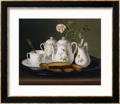 Still Life Of Porcelain And Biscuits, 1872 by George Forster Pricing Limited Edition Print image