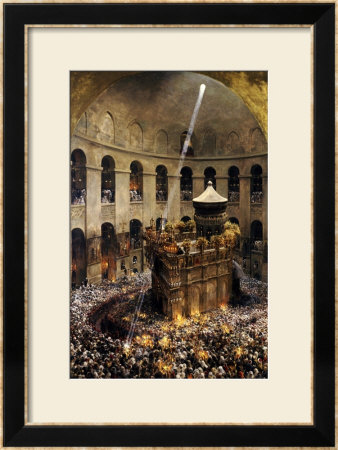 The Sacred Fire Of Jerusalem by Eugène Girardet Pricing Limited Edition Print image