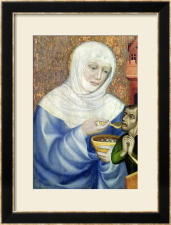 St. Elizabeth Of Hungary (1207-31) by Theodoricus Of Prague Pricing Limited Edition Print image