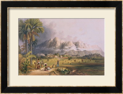 Esmeralda, On The Orinoco, Site Of A Spanish Mission, From Views In The Interior Of Guiana by Charles Bentley Pricing Limited Edition Print image