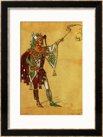 Costume Design For A Jester For A Midsummer Night's Dream, Circa 1881-93 by C. Wilhelm Pricing Limited Edition Print image