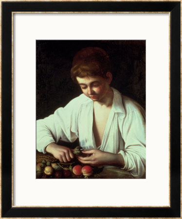 A Young Boy Peeling An Apple by Caravaggio Pricing Limited Edition Print image