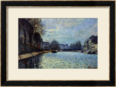 View Of The Canal Saint-Martin, Paris, 1870 by Alfred Sisley Pricing Limited Edition Print image