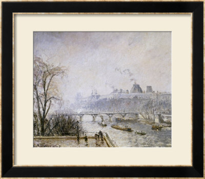The Louvre And The Seine From The Pont Neuf, Morning Mist, 1902 by Camille Pissarro Pricing Limited Edition Print image