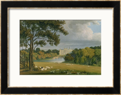 View Of Burghley House, Seat Of The Marquis Of Exeter by Frederick Mackenzie Pricing Limited Edition Print image