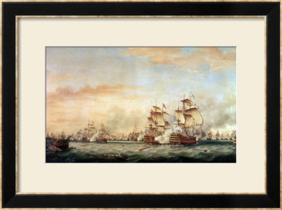 Battle Of The Saints, 1782 by Thomas Whitcombe Pricing Limited Edition Print image