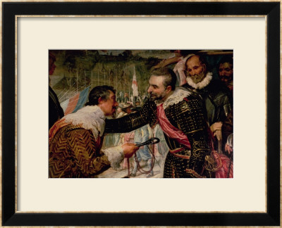 The Surrender Of Breda (1625), Detail Of Justin De Nassau Handing The Keys Over To Ambroise Spinola by Diego Velazquez Pricing Limited Edition Print image
