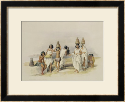 Nubian Women At Kortie On The Nile, From Egypt And Nubia, Vol.1 by David Roberts Pricing Limited Edition Print image