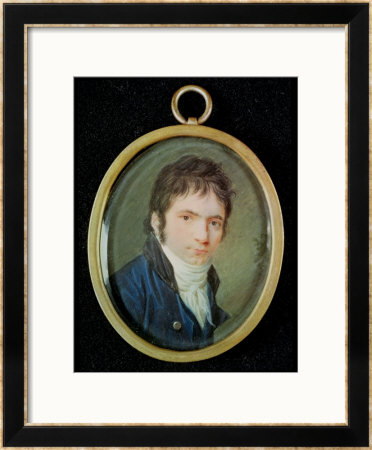 Miniature Portrait Of Ludwig Van Beethoven (1770-1827), 1802 by Christian Hornemann Pricing Limited Edition Print image