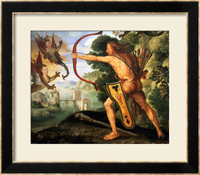 Hercules And The Stymphalian Birds, 1600 by Albrecht Durer Pricing Limited Edition Print image