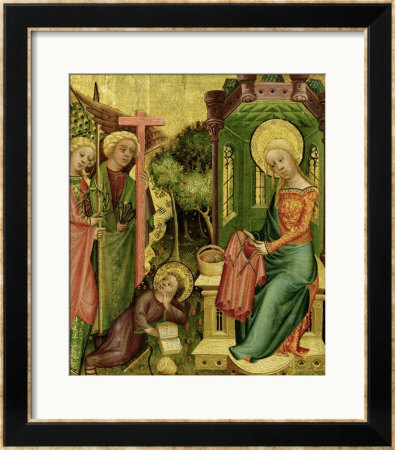 Visit Of The Angel, From The Right Wing Of The Buxtehude Altar, 1400-10 by Master Bertram Of Minden Pricing Limited Edition Print image