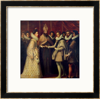 The Marriage Of Catherine De Medici And Henri Ii 1533 by Jacopo Da Empoli Pricing Limited Edition Print image