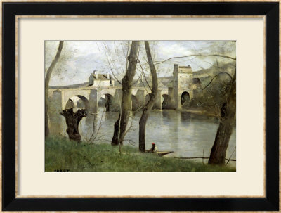 The Bridge At Mantes by Jean-Baptiste-Camille Corot Pricing Limited Edition Print image