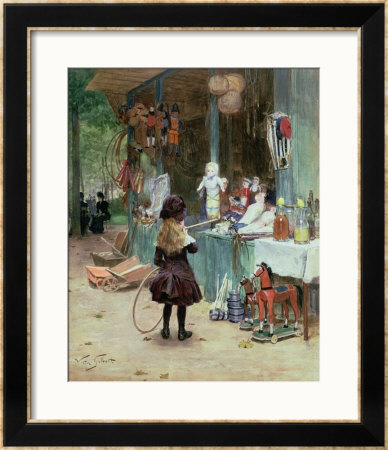 At The Champs-Elysees Gardens, Circa 1897 by Victor Gabriel Gilbert Pricing Limited Edition Print image
