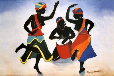 Ebony Dancers 2 by Romeo Downer Pricing Limited Edition Print image