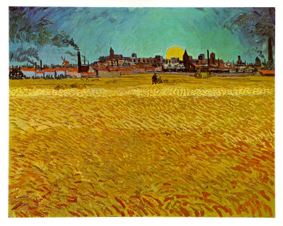 Summer Evening, Wheat Field At Sunset, C.1888 by Vincent Van Gogh Pricing Limited Edition Print image