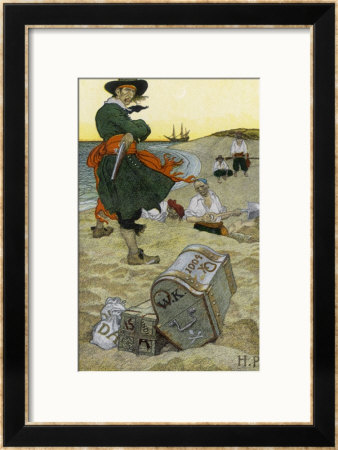 Captain Kidd Buries His Treasure by Howard Pyle Pricing Limited Edition Print image