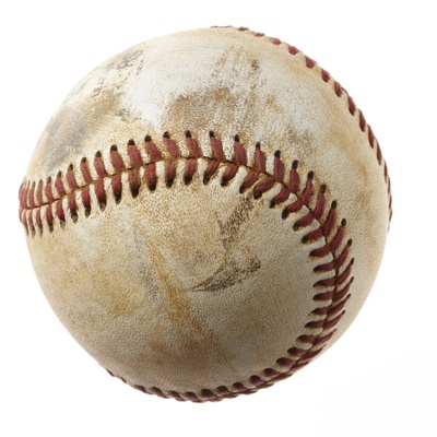 Baseball Against White Background Close-Up by Tom Hoenig Pricing Limited Edition Print image