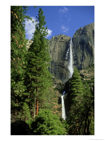 Yosemite Falls In Early Spring, Usa by Mark Hamblin Pricing Limited Edition Print image
