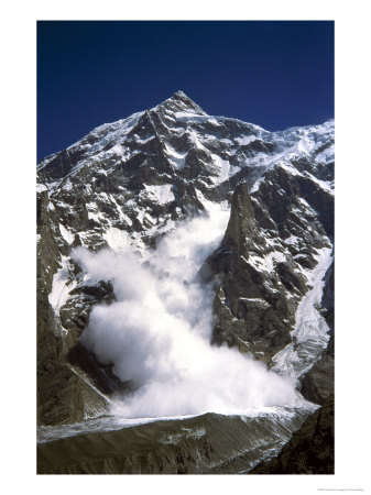 Avalancheshispar Peak, Huza Regionpakistan by Kynan Bazley Pricing Limited Edition Print image