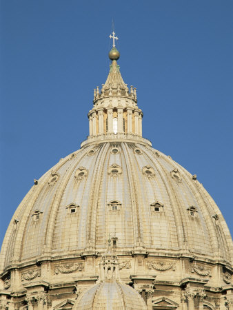St. Peter's Basilica Dome By Michelangelo, St. Peter's, Vatican, Rome, Lazio, Italy by Brigitte Bott Pricing Limited Edition Print image