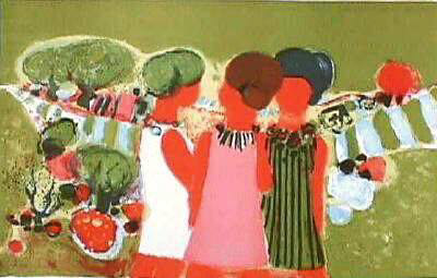 Trois Femmes Dans Un Paysage by Frederic Menguy Pricing Limited Edition Print image