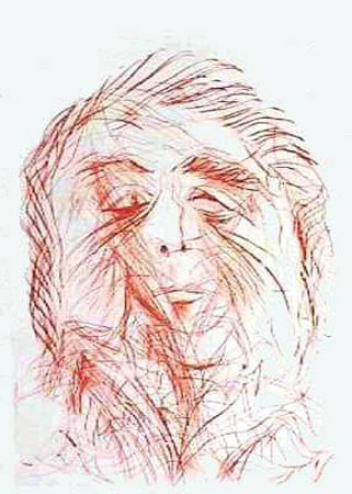 Autoportrait Aux Pissenlits by Jean Messagier Pricing Limited Edition Print image