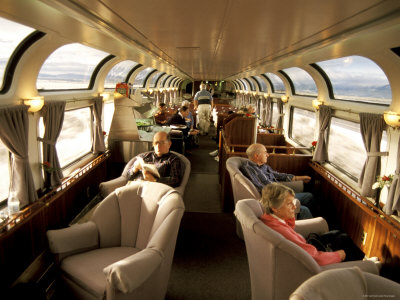 Passengers In Amtrak Coast Starlight Train Lounge And Observation Car by Lee Foster Pricing Limited Edition Print image