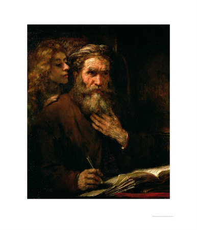 St. Matthew And The Angel, 1655-60 by Rembrandt Van Rijn Pricing Limited Edition Print image