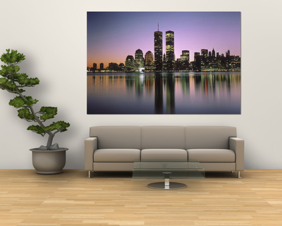 Skyline At Night, Nyc, Ny by Henry T. Kaiser Pricing Limited Edition Print image