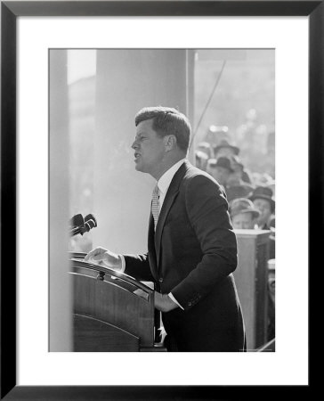 President John F. Kennedy Making Inaugural Address by Joe Scherschel Pricing Limited Edition Print image