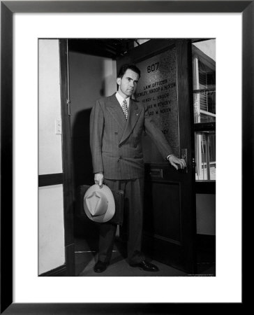 Attorney Richard Nixon In The Doorway Of Law Office After Returning From Wwii To Resume His Career by George Lacks Pricing Limited Edition Print image