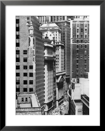 New York Stock Exchange Building Move About On Nassau St by Andreas Feininger Pricing Limited Edition Print image