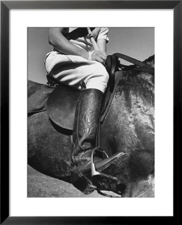 Polo Player Wearing Intricately Tooled Boots by Carl Mydans Pricing Limited Edition Print image
