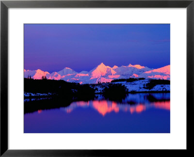 View Of Alaskan Range And Mt. Denali From Reflection Pond, Denali National Park, Alaska, Usa by Charles Sleicher Pricing Limited Edition Print image
