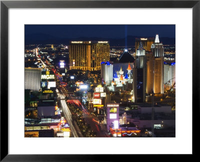 Neon Lights Of The The Strip At Night, Las Vegas, Nevada, United States Of America, North America by Kober Christian Pricing Limited Edition Print image