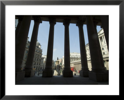 Bank Of England Seen From The Steps Of The Royal Exchange, City Of London, London, England by Ethel Davies Pricing Limited Edition Print image