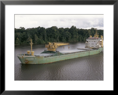 Cargo Ship In The Breves Narrows In The Amazon Area, Brazil, South America by Ken Gillham Pricing Limited Edition Print image