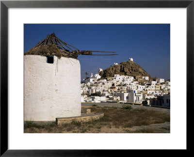 Old Windmill And The Main Town Of Hora, Ios, Cyclades, Greek Islands, Greece by Gavin Hellier Pricing Limited Edition Print image