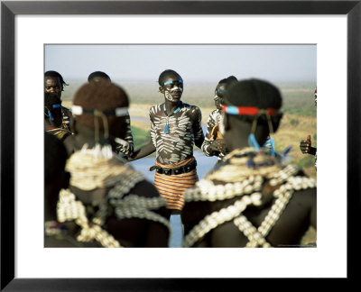 Fertility Dance, Karo Tribe, Omo River, Ethiopia, Africa by Dominic Harcourt-Webster Pricing Limited Edition Print image