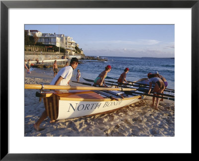 Traditional Row Boat Training For Lifesaving, Bondi Beach, New South Wales (N.S.W.), Australia by D H Webster Pricing Limited Edition Print image