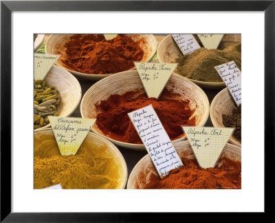 Spices For Sale On Market In The Rue Ste. Claire, Annecy, Haute Savoie, Rhone-Alpes, France by Ruth Tomlinson Pricing Limited Edition Print image