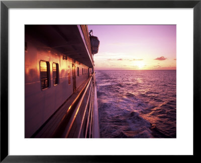 Colorful Sunset On A Cruise Ship by Bill Bachmann Pricing Limited Edition Print image