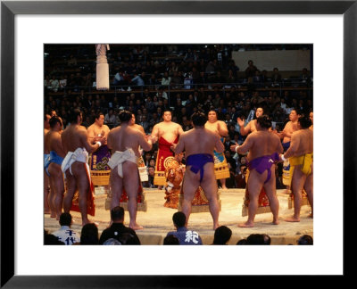 Traditional Ceremony Before Sumo Wrestling, Osaka, Japan by Frank Carter Pricing Limited Edition Print image