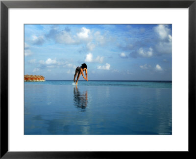 Girl Diving Into Pool, Mafushivaru, Ari Atoll, Alifu, Maldives by Felix Hug Pricing Limited Edition Print image